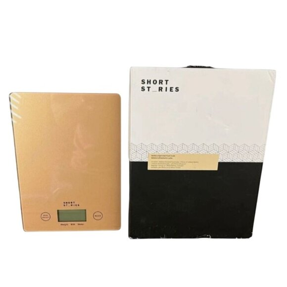 Short Stories Kitchen Scale Glass Measure Food Includes Tare Battery Powered - Picture 3 of 3